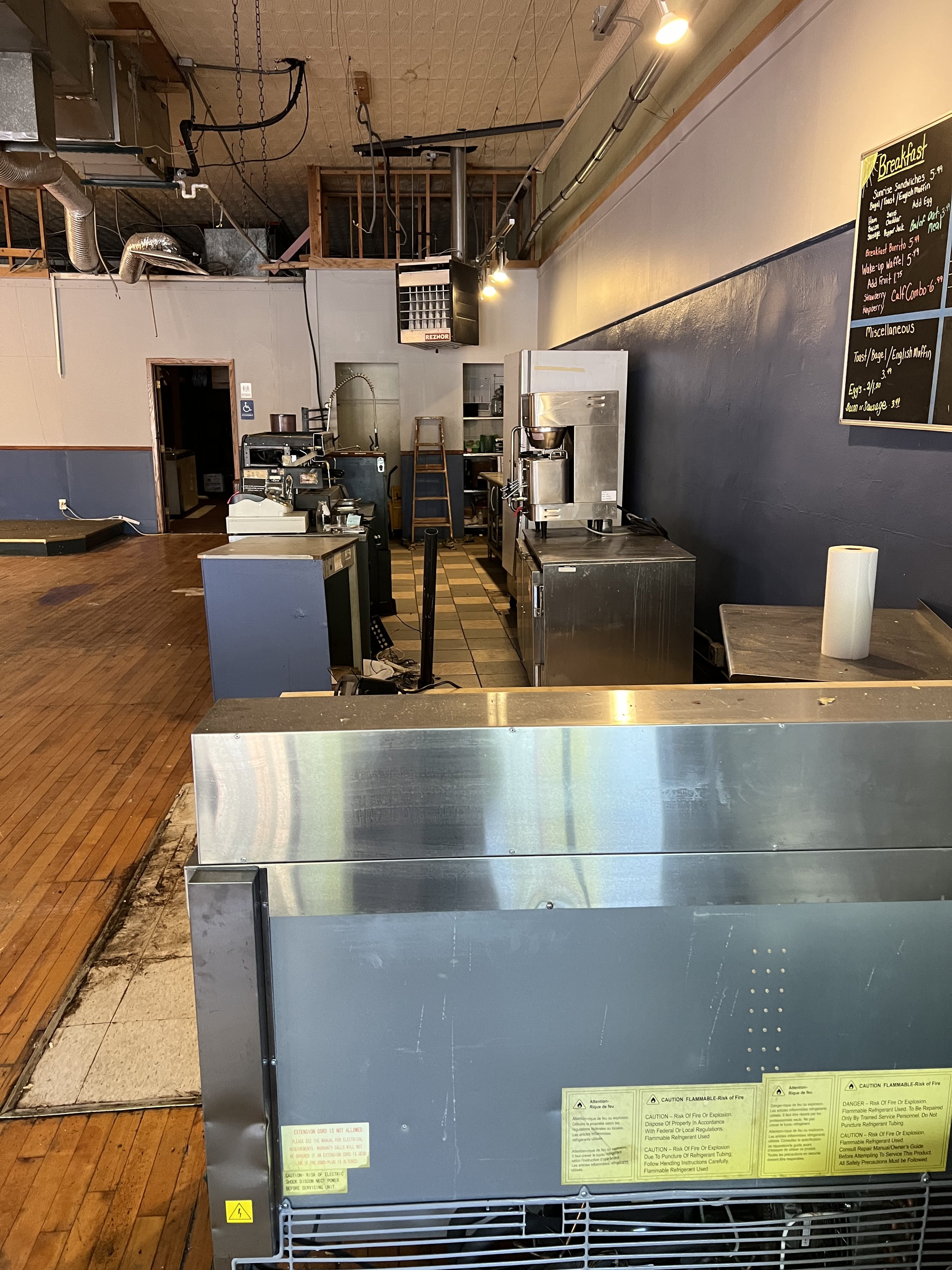 View of the counter space