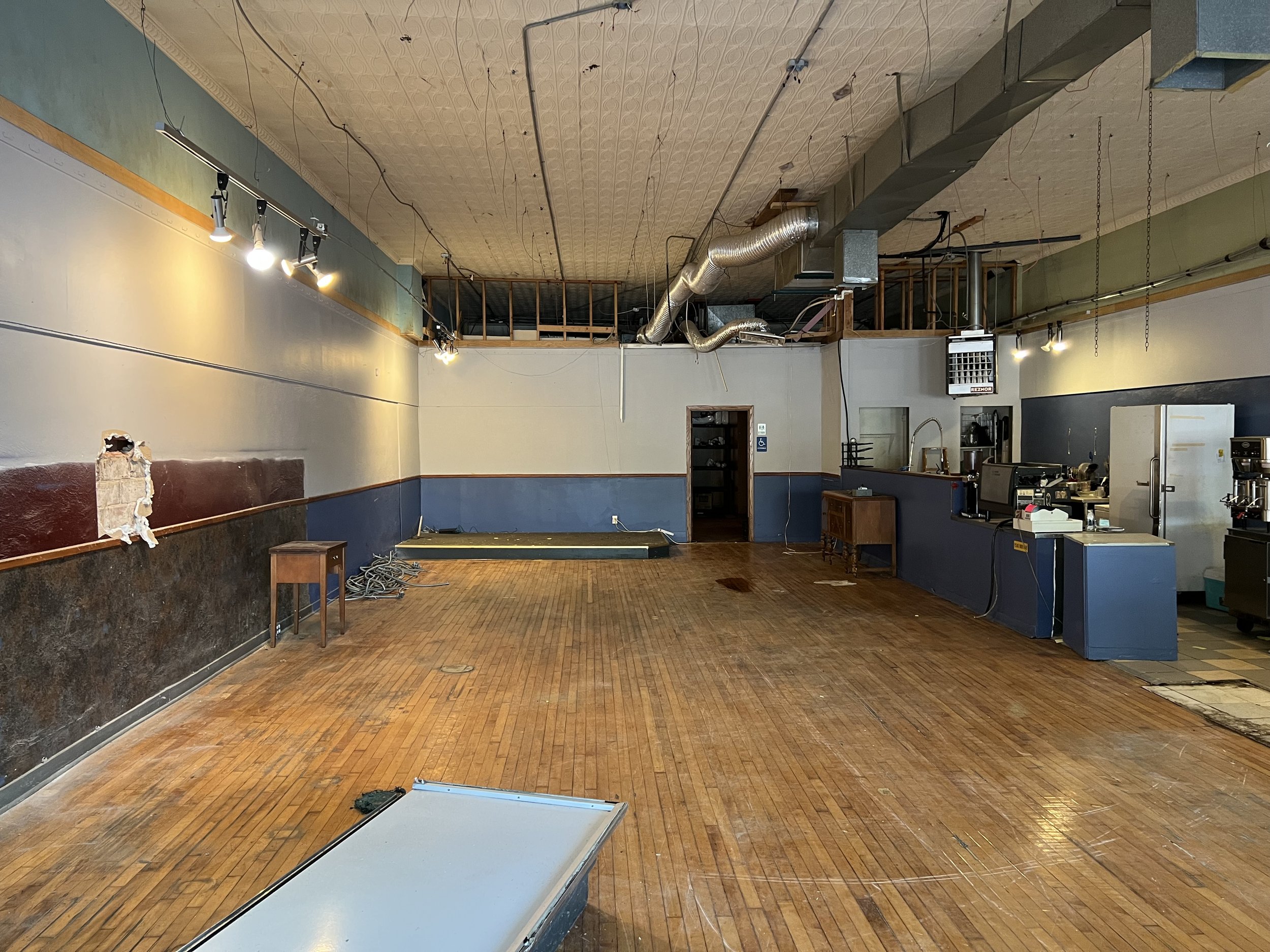 View of the back of main space