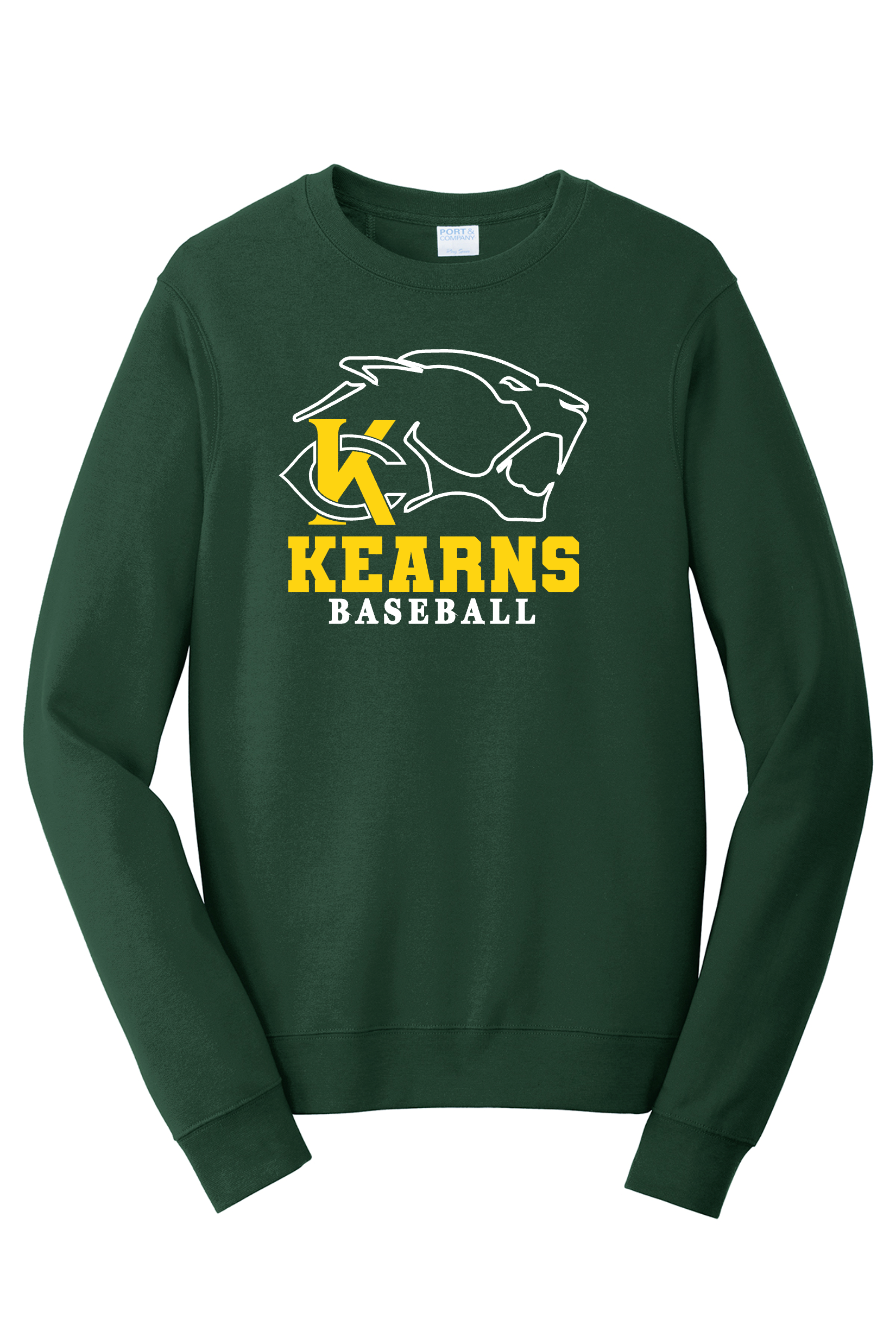 kc cougar head kearns baseball crewneck green.png