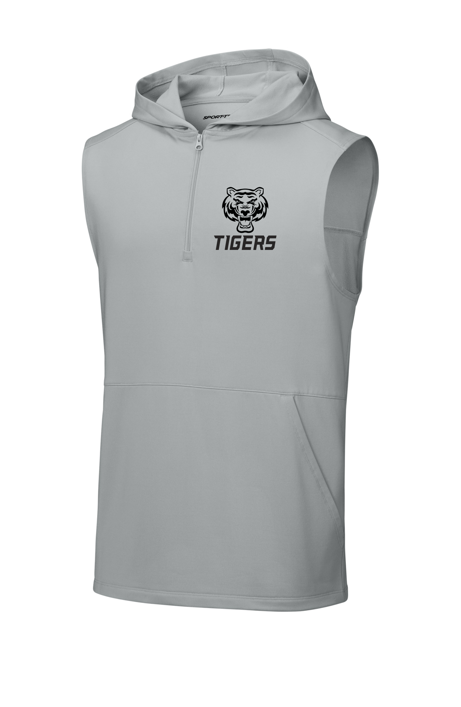 quarter zip sleeveless gray with tigers.png