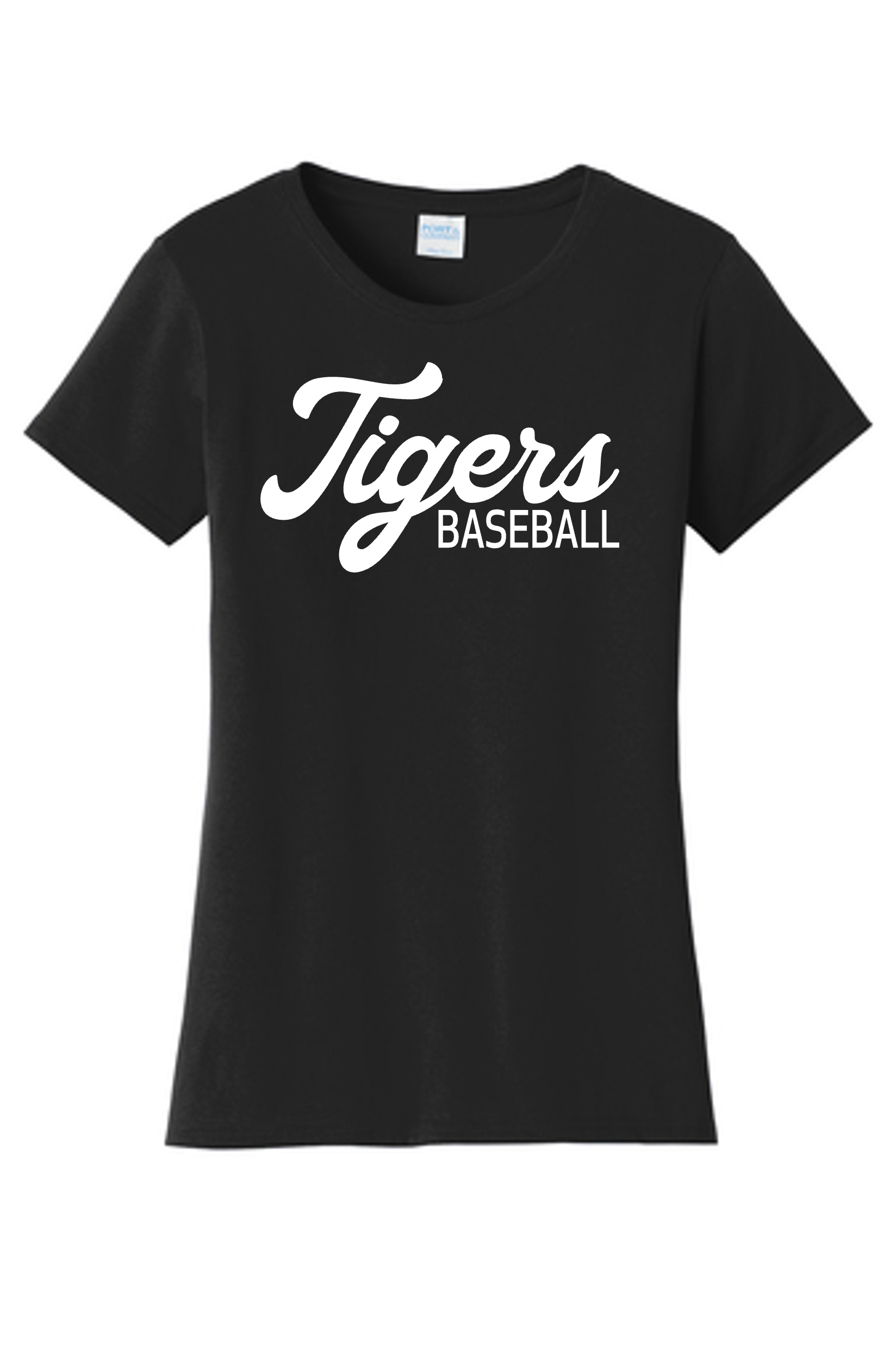 $18-$20 - Script Tigers Ladies T-shirt (GLITTER or Matte Finish / Unisex or Ladies Cut)