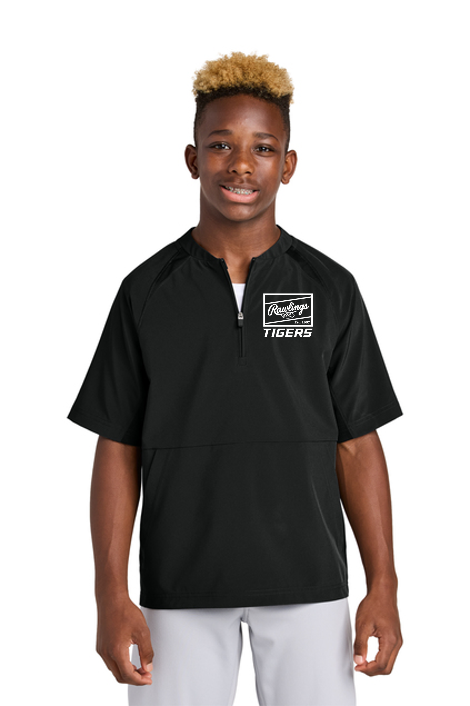$30 - YOUTH Sport-Tek Repeat 1/2 Zip Cage Jacket  - Choose your logo