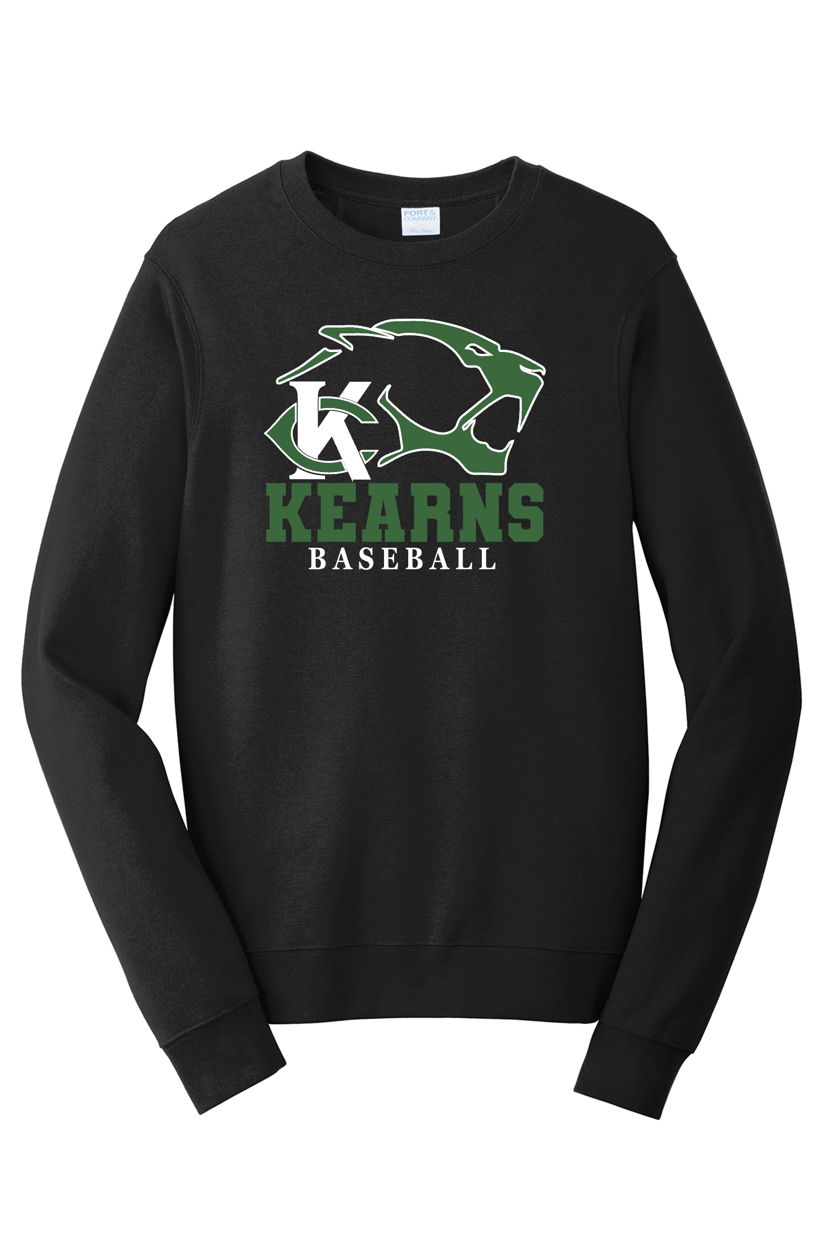 KC Cougar head kearns baseball crewneck black.png