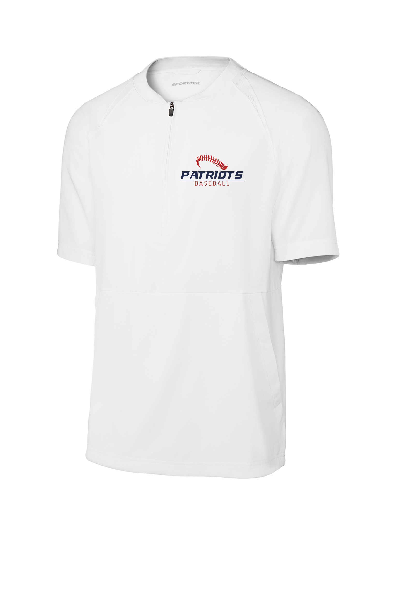 Sport Tek Repeat 1/2 Zip Short Sleeve Cage Jacket White