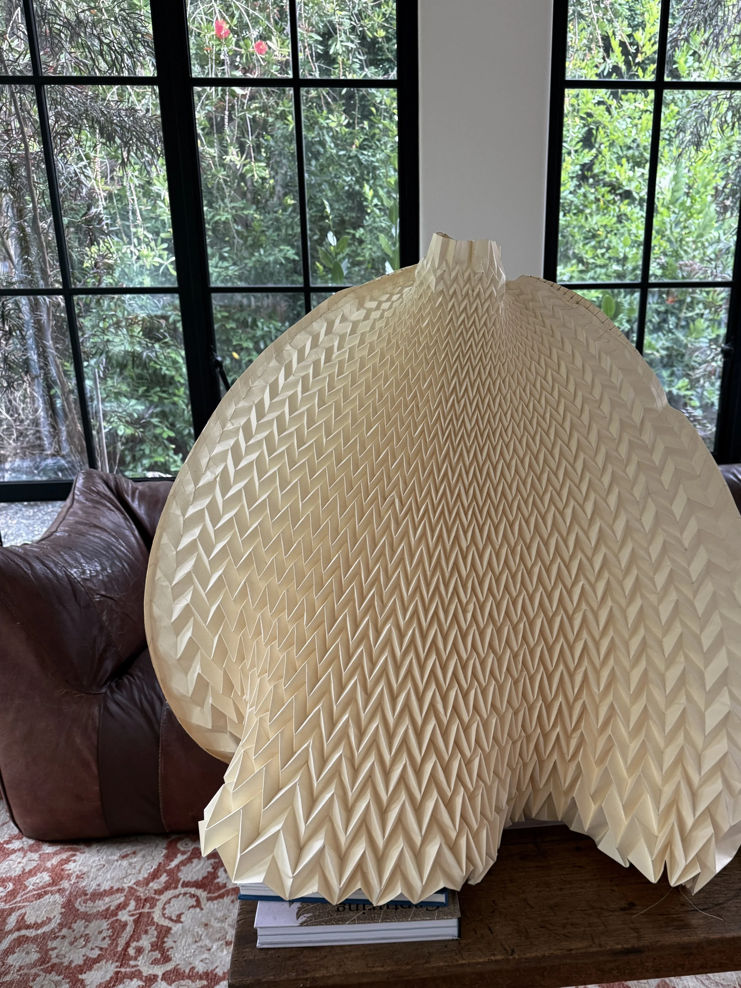 Tulip Series by O.M. Studio pleated paper sewing.