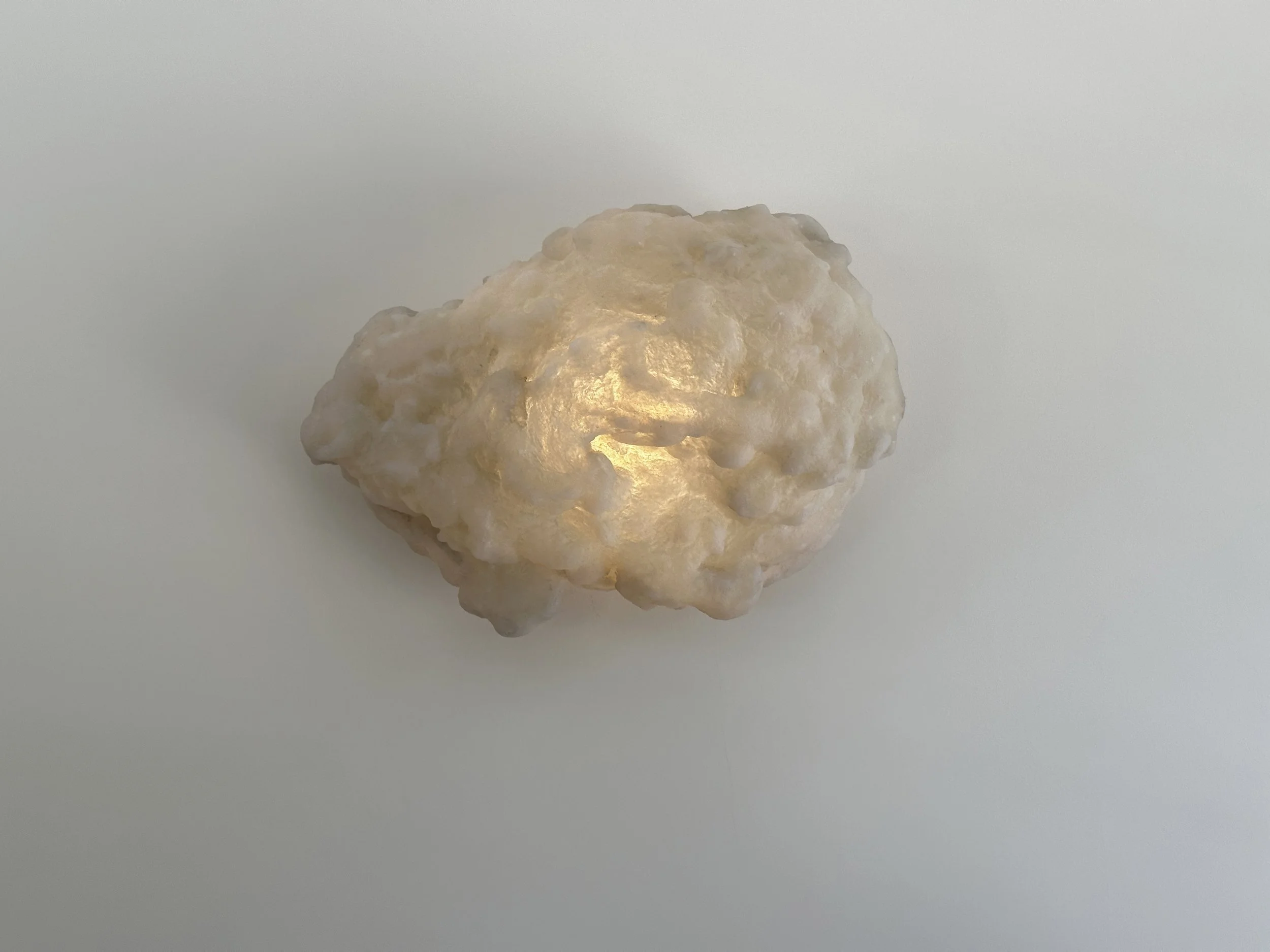 Fiberglass cloud lighting for interior design hand made at O.M. Studio  Los Angeles.