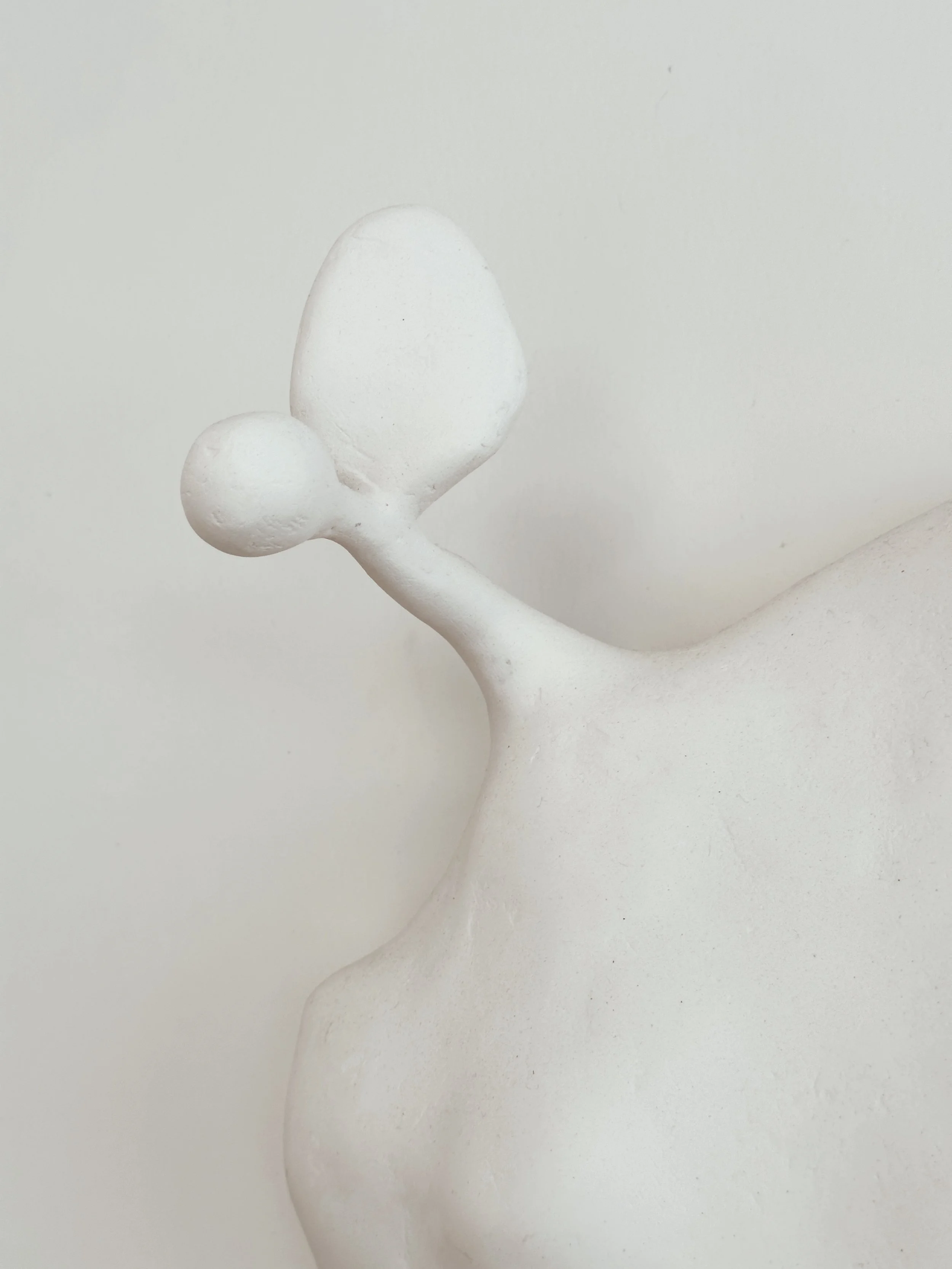 Organic, Moroccan plaster wall mirror by artists Krislyn Komarov and James Benn, O.M. Studio, Los Angeles