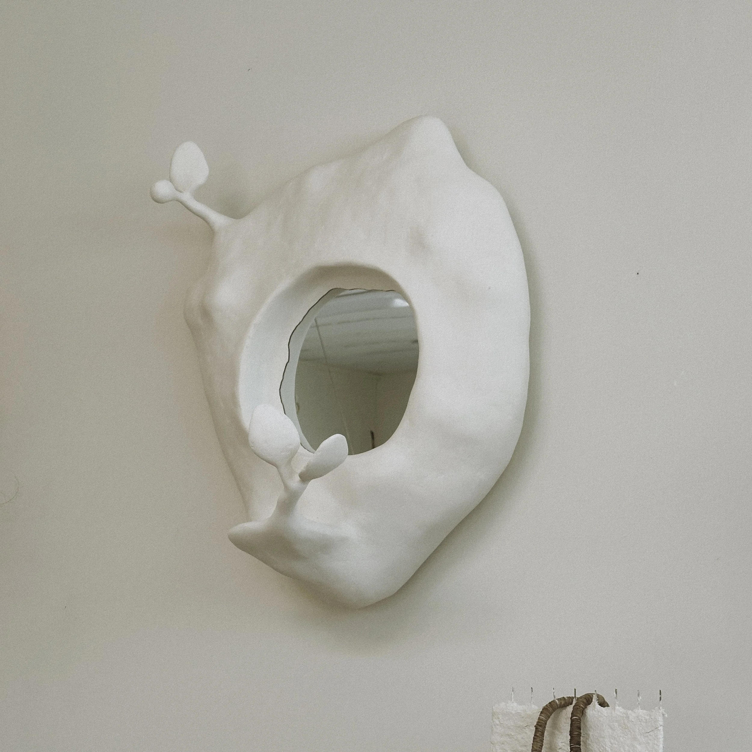 Organic, Moroccan Plaster mirror by artists Krislyn Komarov and James Benn, O.M. Studio, Los Angeles.