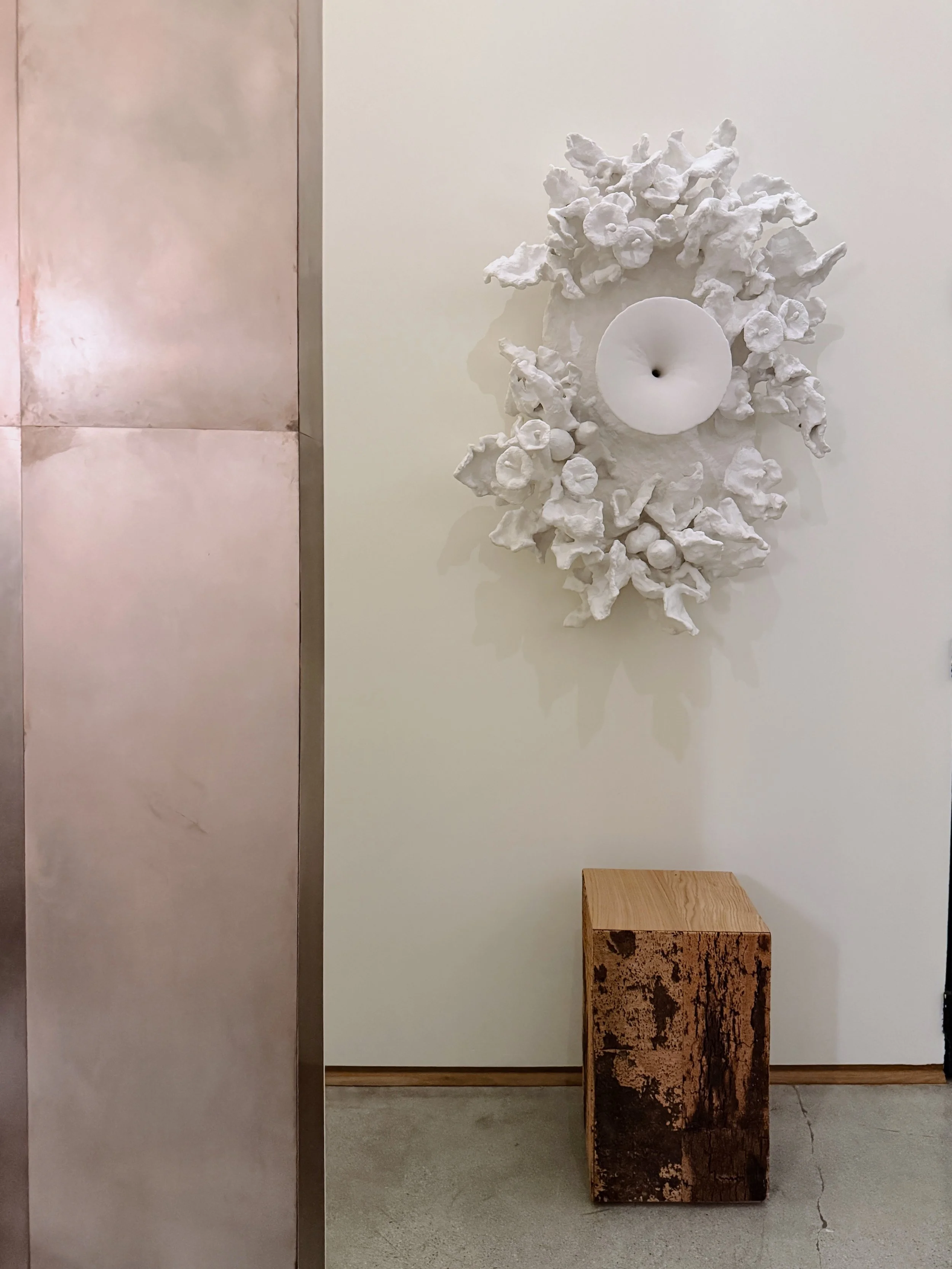 One of a kind, botanical wall art by artists Krislyn Komarov and James Benn. O.M. Studio, Los Angeles