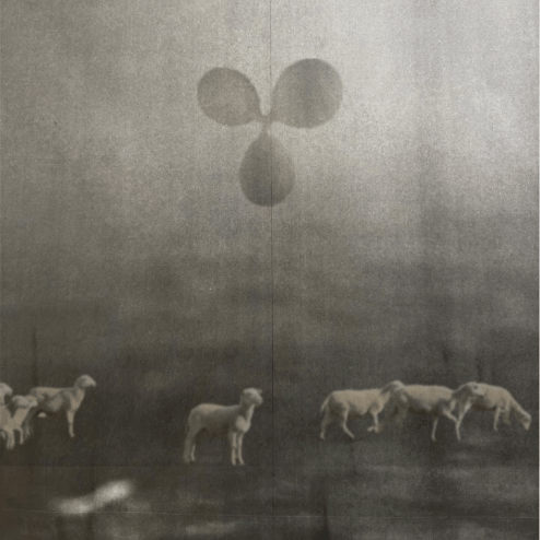 Original film collage, dream sequence by California artist Krislyn Komarov, O.M. Studio, Los Angeles.