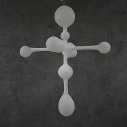 Sculpted chandelier model, Moroccan Plaster, by artists Krislyn Komarov and James Benn O.M. Studio Los Angeles.