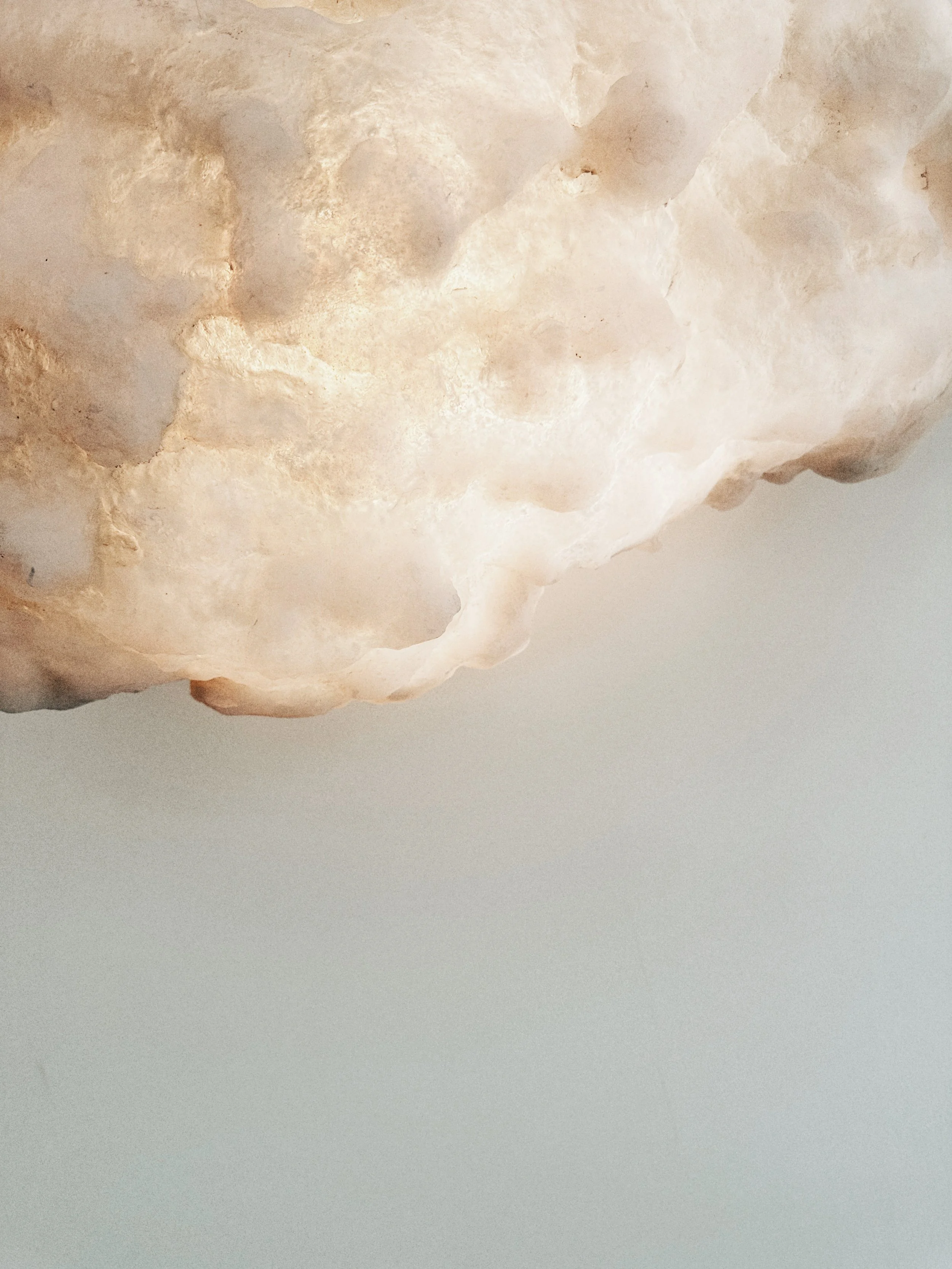 Fiberglass cloud light by artists Krislyn Komarov and James Benn, O.M. Studio, Los angeles