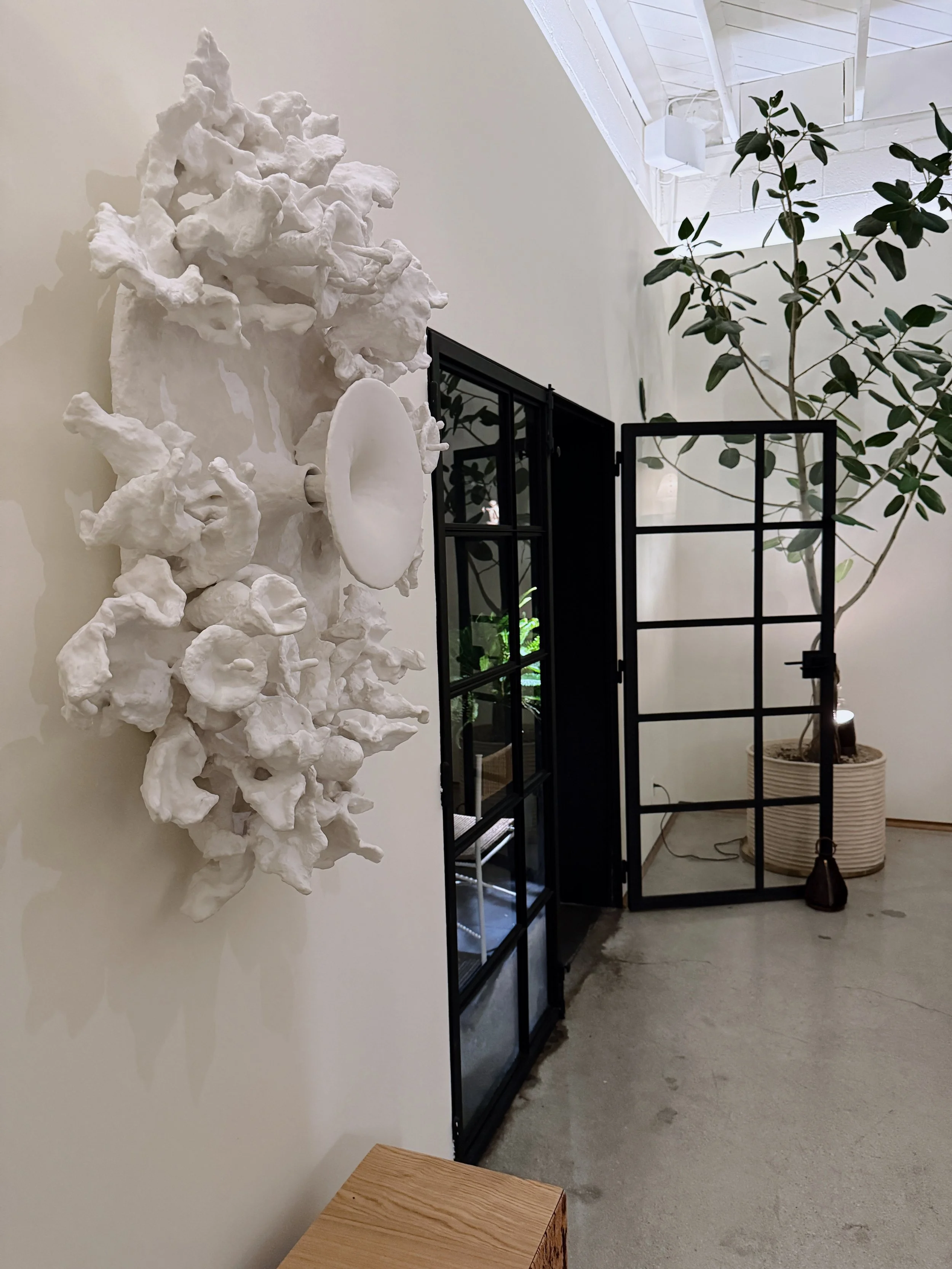 One of a kind, botanical wall art by artists Krislyn Komarov and James Benn. O.M. Studio, Los Angeles
