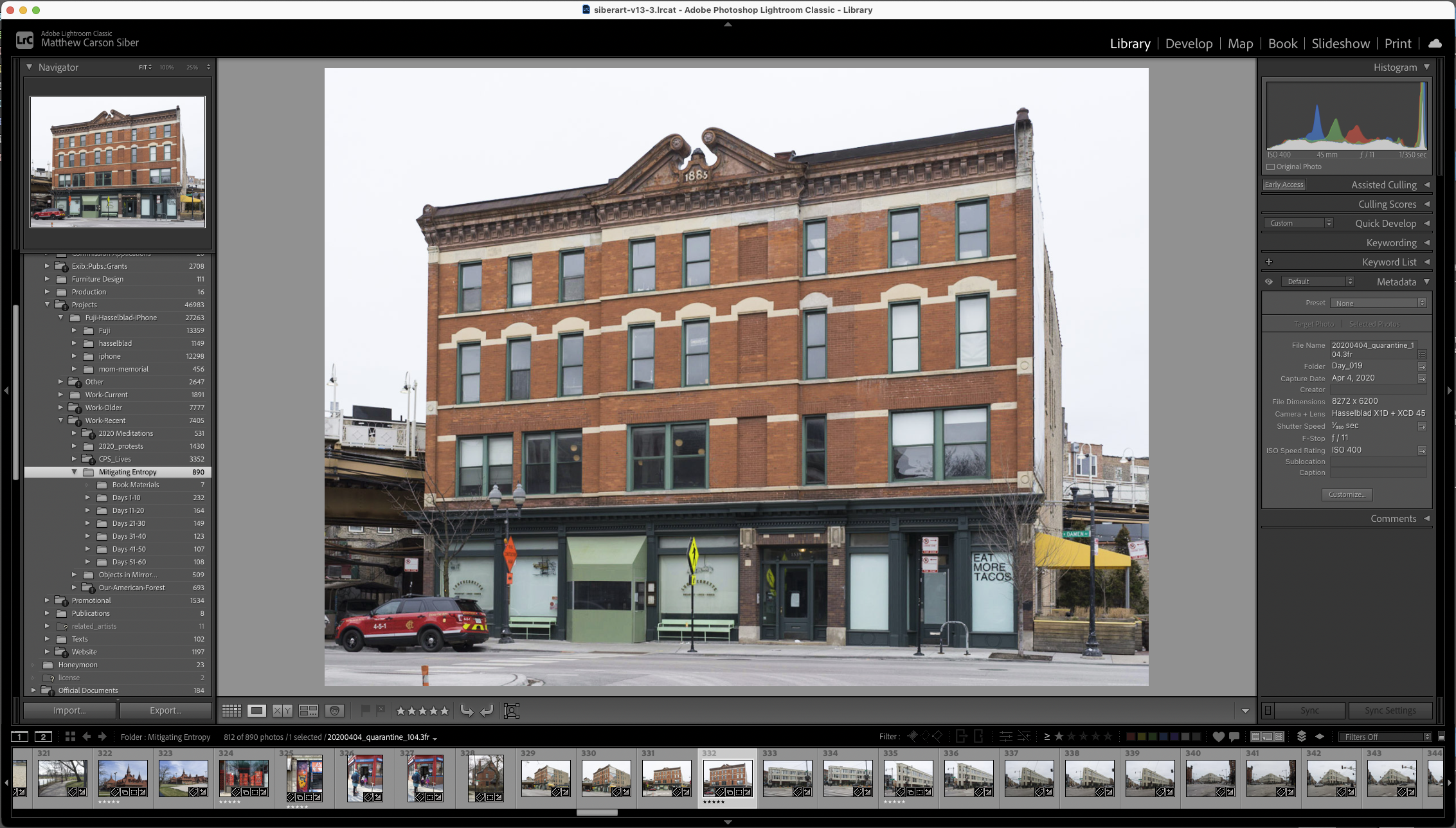 Adobe Lightroom Library Screenshot