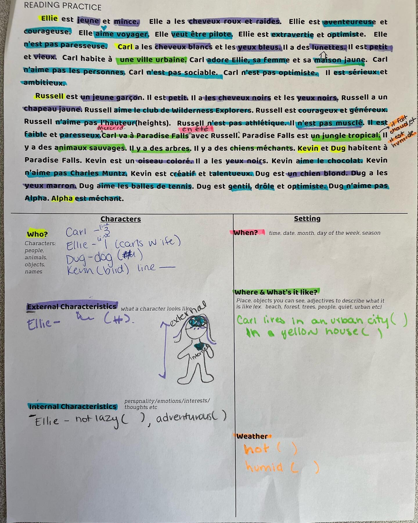 Yesterday we did a reading activity to help students practice pulling information out of a text for their summatives this week. I like to do these once in a while so they feel more comfortable with the test format.  It was such a great activity and a