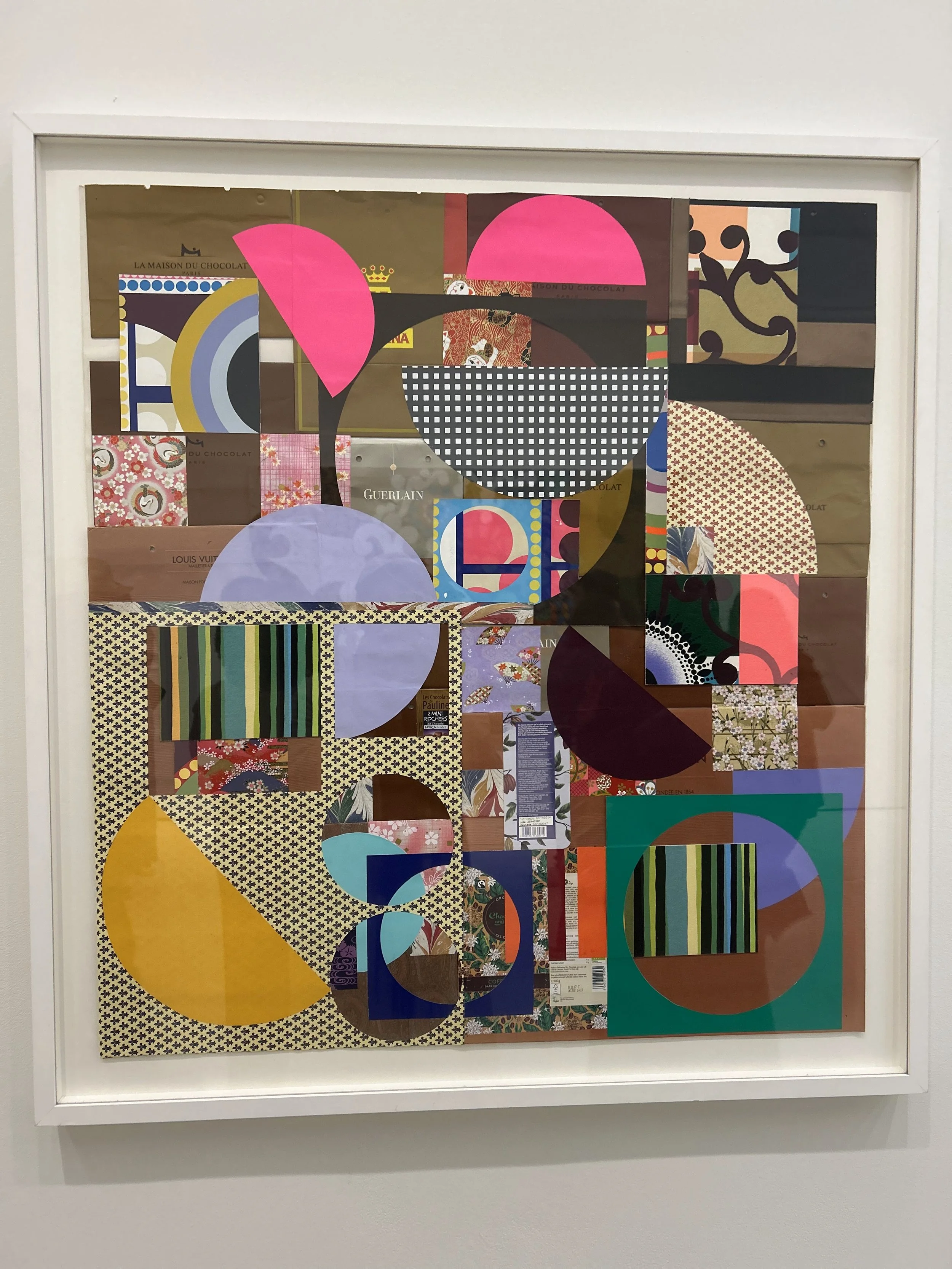 Beatriz Milhazes ( b. 1960, Rio de Janeiro, Brazil) Cor de Pele (Skin Color) 2019 Colored and printed paper, cut shopping bags, cut artist's prints, and candy wrapper collage
