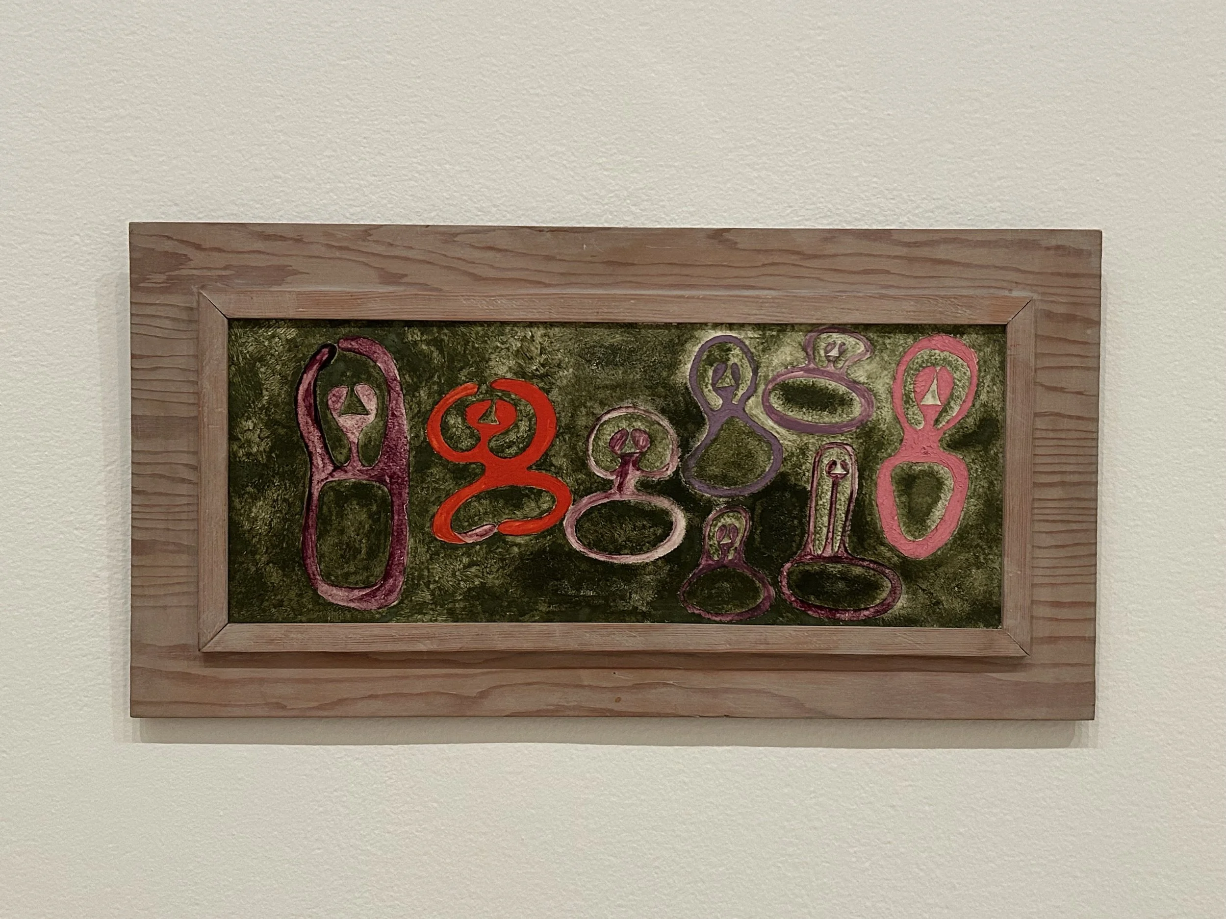  Figures on Green (BMC.130) c. 1947-48  Oil on Masonite   Addison Gallery of American Art, Phillips Academy, Andover, Massachusetts. Gift of Mr. and Mrs. J. Vandenbergh 