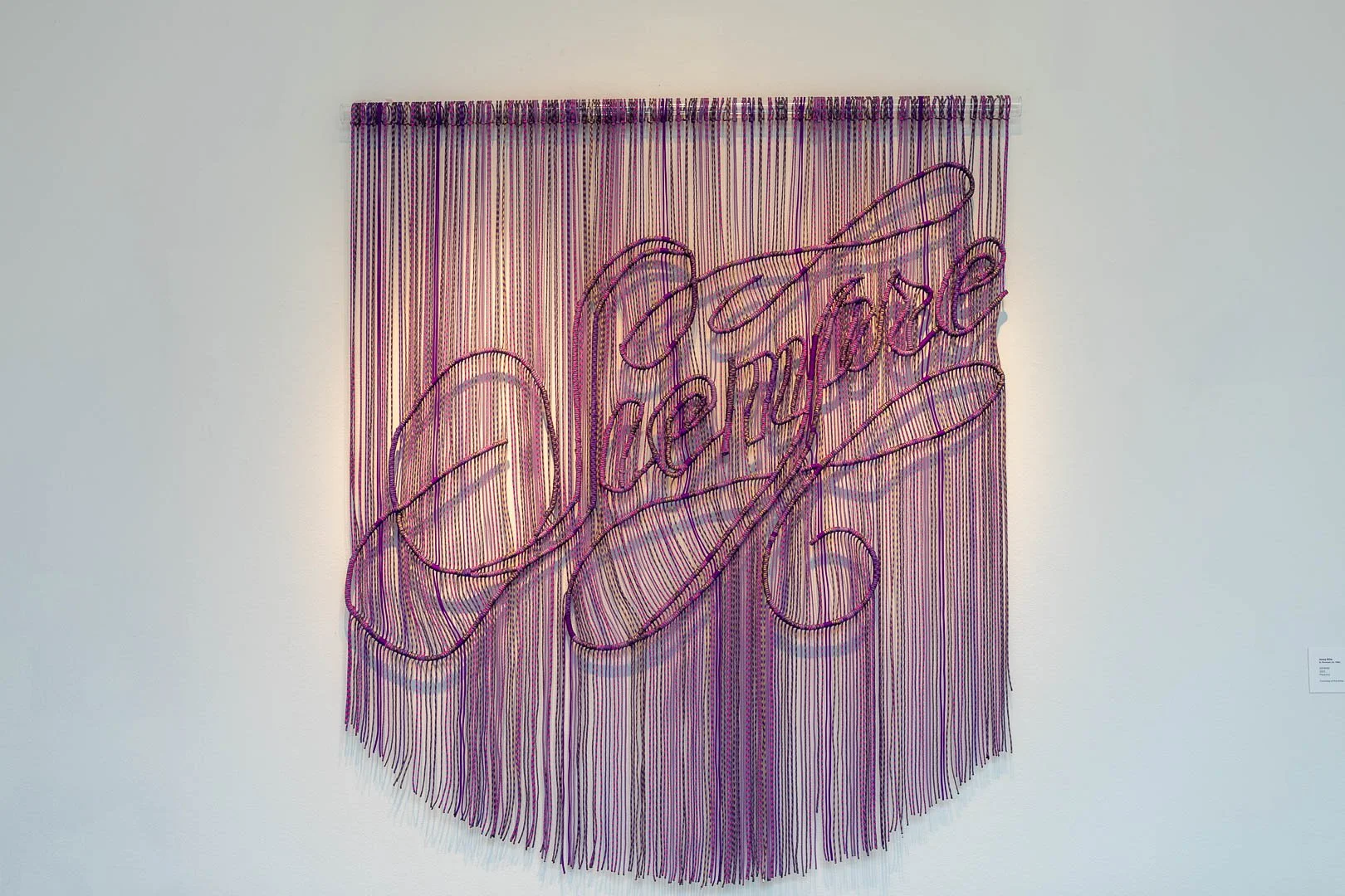  Jessy Nite  (b. Montclair, NJ, 1985)  SIEMPRE  2023  Paracord  60 x 72 inches  Courtesy of the Artist  Photography by Laura Serdiuk, Women in the Arts, Inc. 