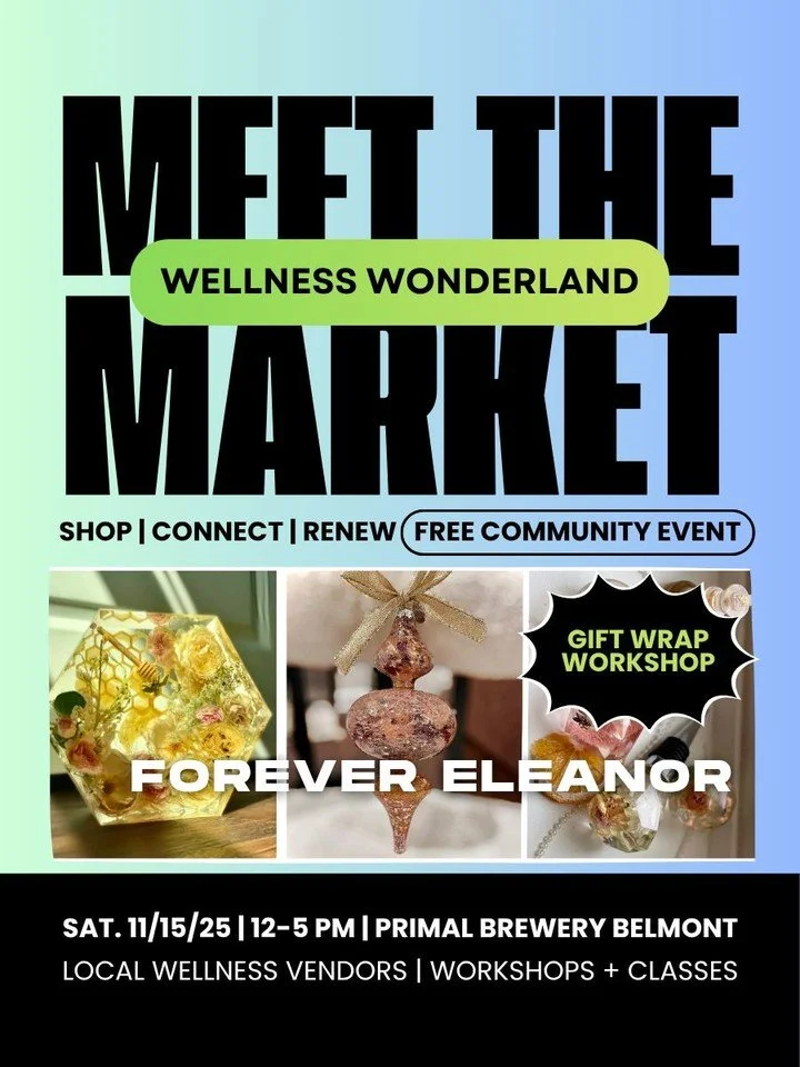 ✨ MEET THE MARKET ✨
We’re so excited to introduce you to our amazing vendors for the Wellness Wonderland Holiday Market! 
@forevereleanor97 Floral preservation - Functional art, foraged and seasonal creations, sentimental and custom keepsake o