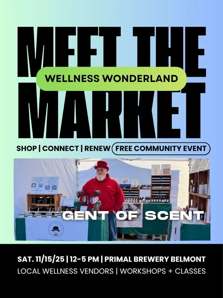✨ MEET THE MARKET ✨
We’re so excited to introduce you to our amazing vendors for the Wellness Wonderland Holiday Market! 
@gent_of_scent offering beard oil, balm, butter, wash, lotions, shower mist, tattoo cream, and so much more,  all product