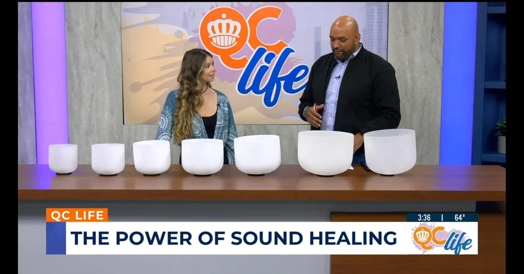 We made our tv debut today on @qclife speaking with @jorge_andres_on_tv and @nic_papageorgio about the power of sound healing!! ❤️&zwj;🩹 

We spoke about the benefits of sound healing, how @nic_papageorgio found this modality and Ofcourse plugged #w