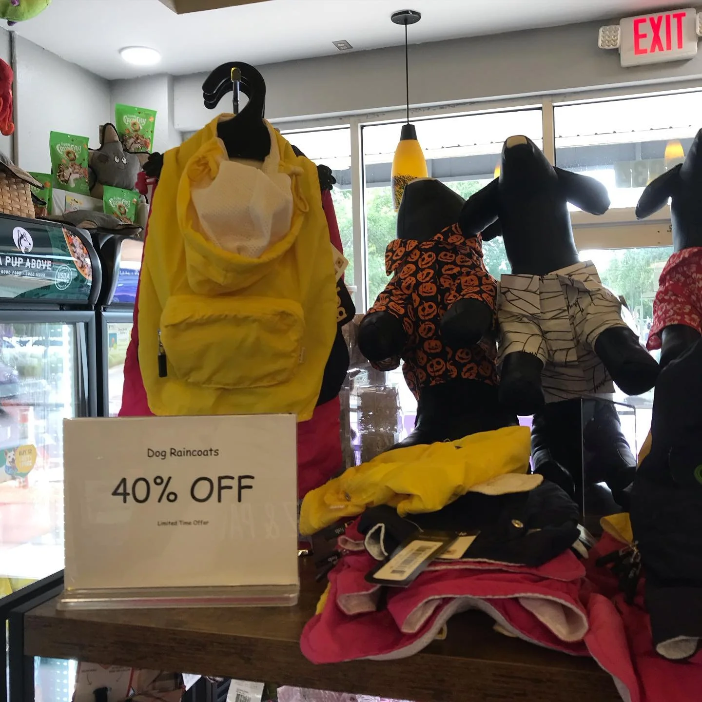 ☔️Florida: where the forecast is always &ldquo;ruff&rdquo;. Keep your dog dry and in style with our raincoats which are 40% while supplies last. 🐶 #bonezandpawz #dog #petstore #smallbusiness