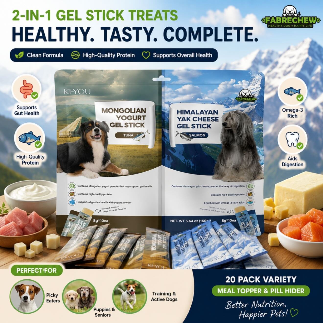 🐾✨ Treat time just got healthier!
Give your pup a chew they&rsquo;ll LOVE while supporting their daily wellness. 💙🧀
🌟 KI-YOU Himalayan Yak Cheese Dental Chew
✔ Unique ridged design helps scrub teeth clean
✔ Gentle texture for everyday chewing
✔ M