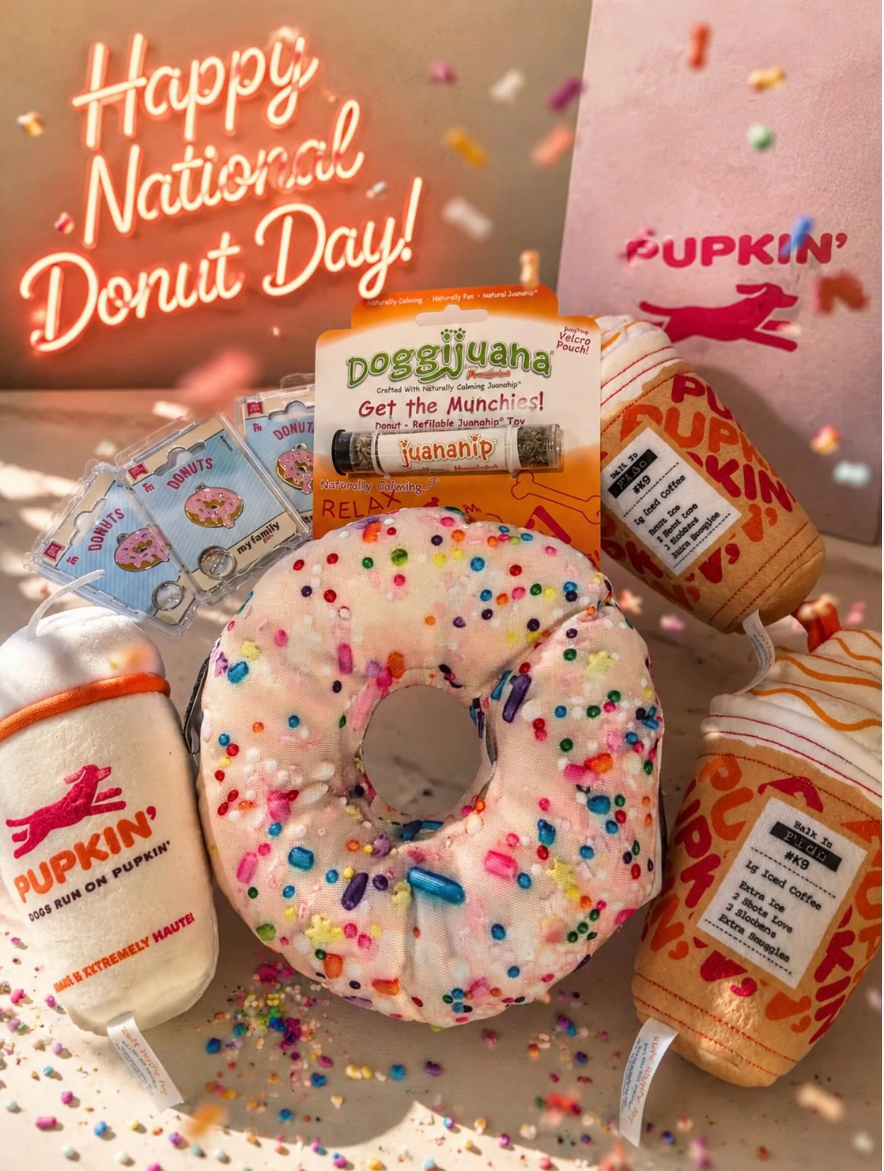 🍩 National Donut Day, but make it dog-friendly. 🐶✨ Sprinkles, pup cups, and all the treats&mdash;because every good pup deserves a sweet celebration! #nationaldonutday #dogmomlife #pupkin #dogtoys #doglovers