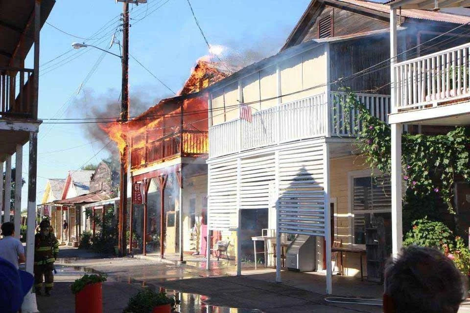 Structure destroyed by fire in historic Chinese town of Locke