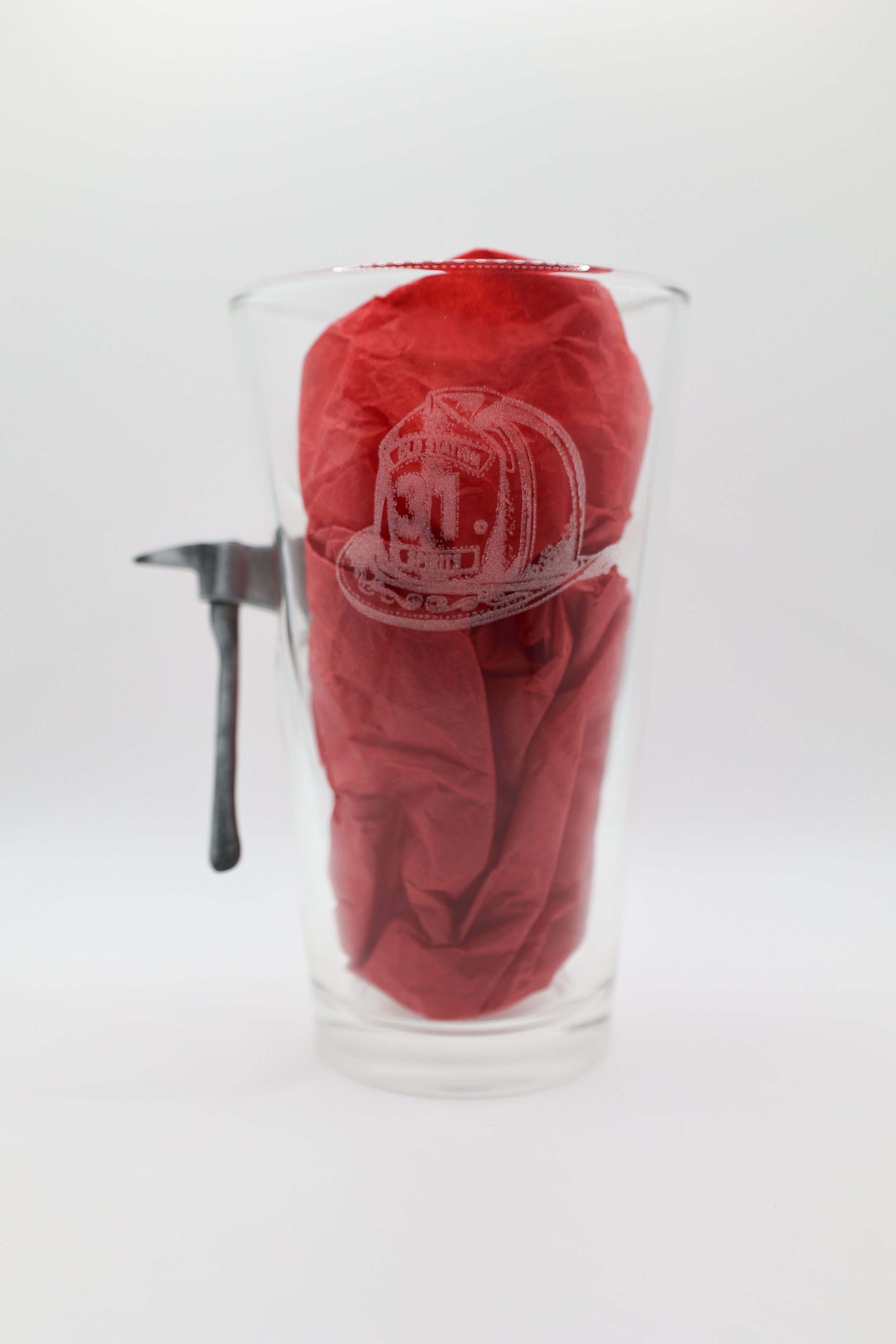 Benshot Fire Axe Pint Glass
