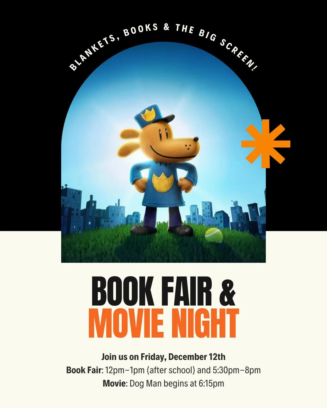 Join us for a cozy evening on campus! Friday, December 12th the PTG is hosting a Book Fair and Movie night.

Book Fair (in the library):
Embrace the Icelandic tradition of Jolabokaflod by giving books for the holidays.
12pm - 1pm after school
5:30pm 