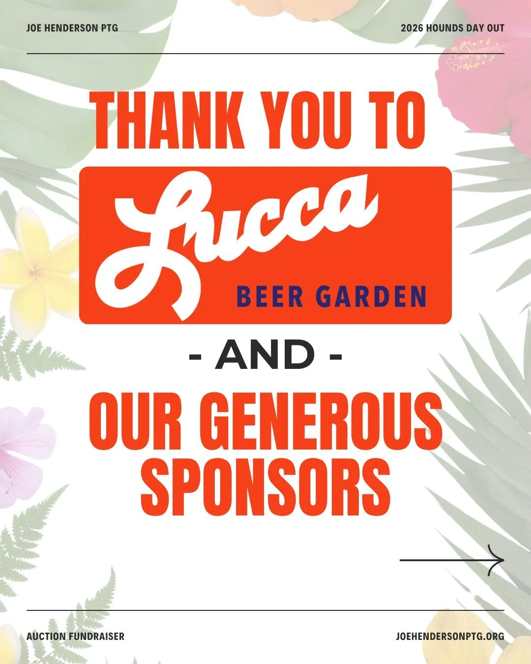 We wanted to take a moment to thank the incredibly generous sponsors of our Hounds Day Out social and auction fundraiser! It was a fantastic day of community, sunshine, and support for our Henderson Hounds. 

THANK YOU!