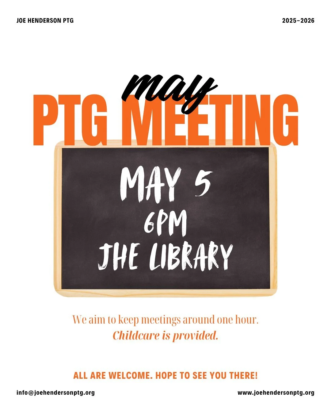 Our second-to-last meeting of the year takes place tonight! Hope to see you at 6pm in the JHE library, childcare is provided.