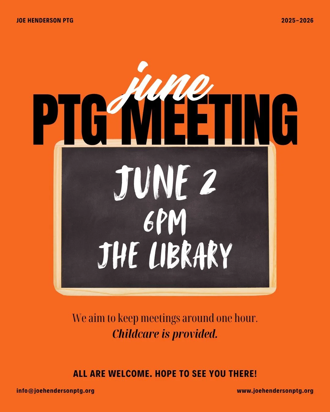 Join us for the last meeting of the year! Tonight at 6pm at Joe Henderson. We'll be passing the torch to the new Board members and looking ahead to next year. Hope to see you there!