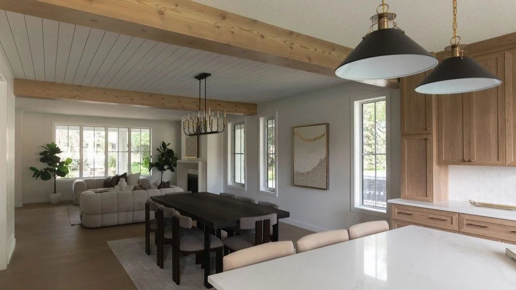 A look at our White Oak stain box beams in another @justingrayhomes space