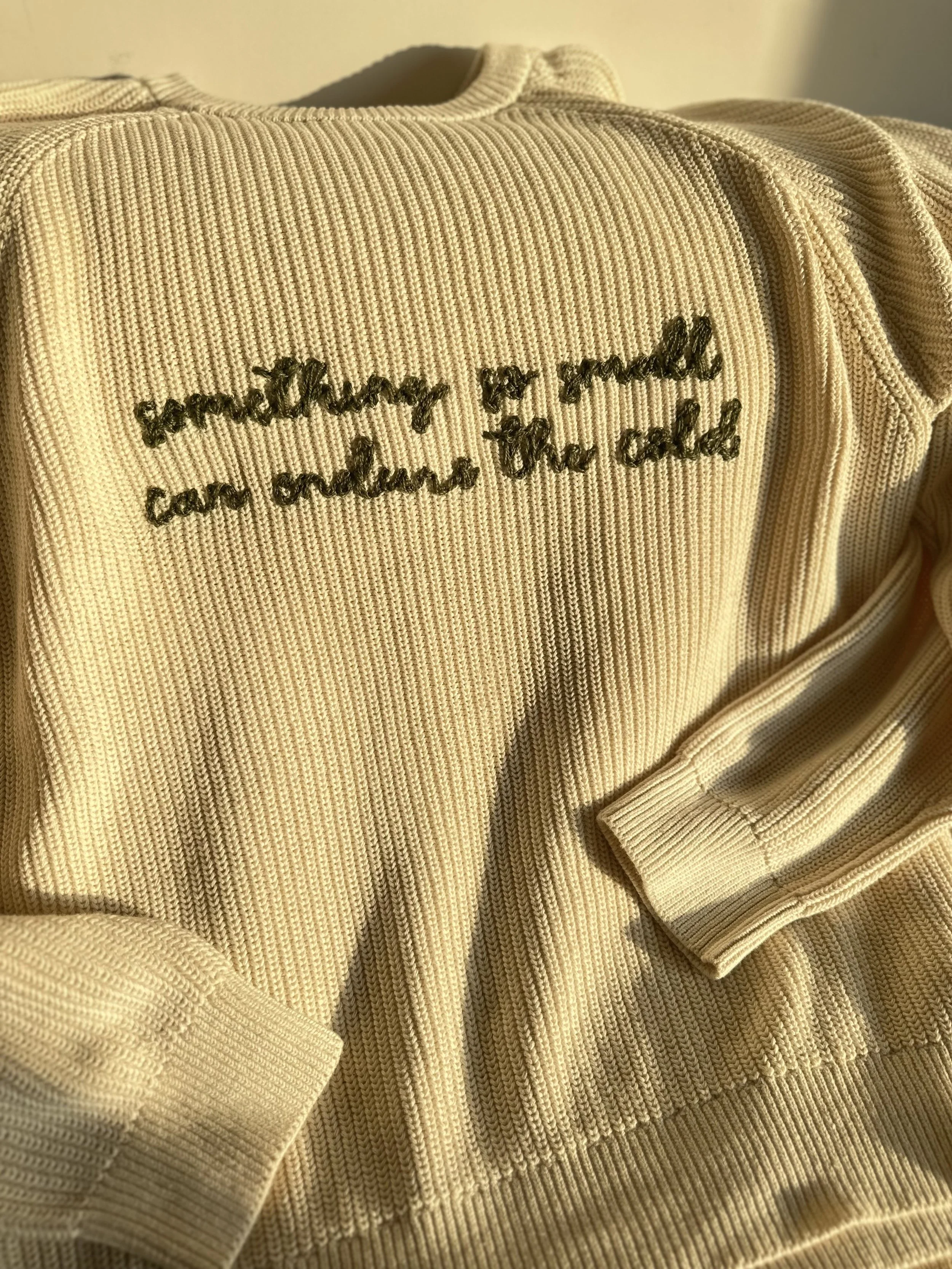 600. Custom Hand Embroidered Sweater
