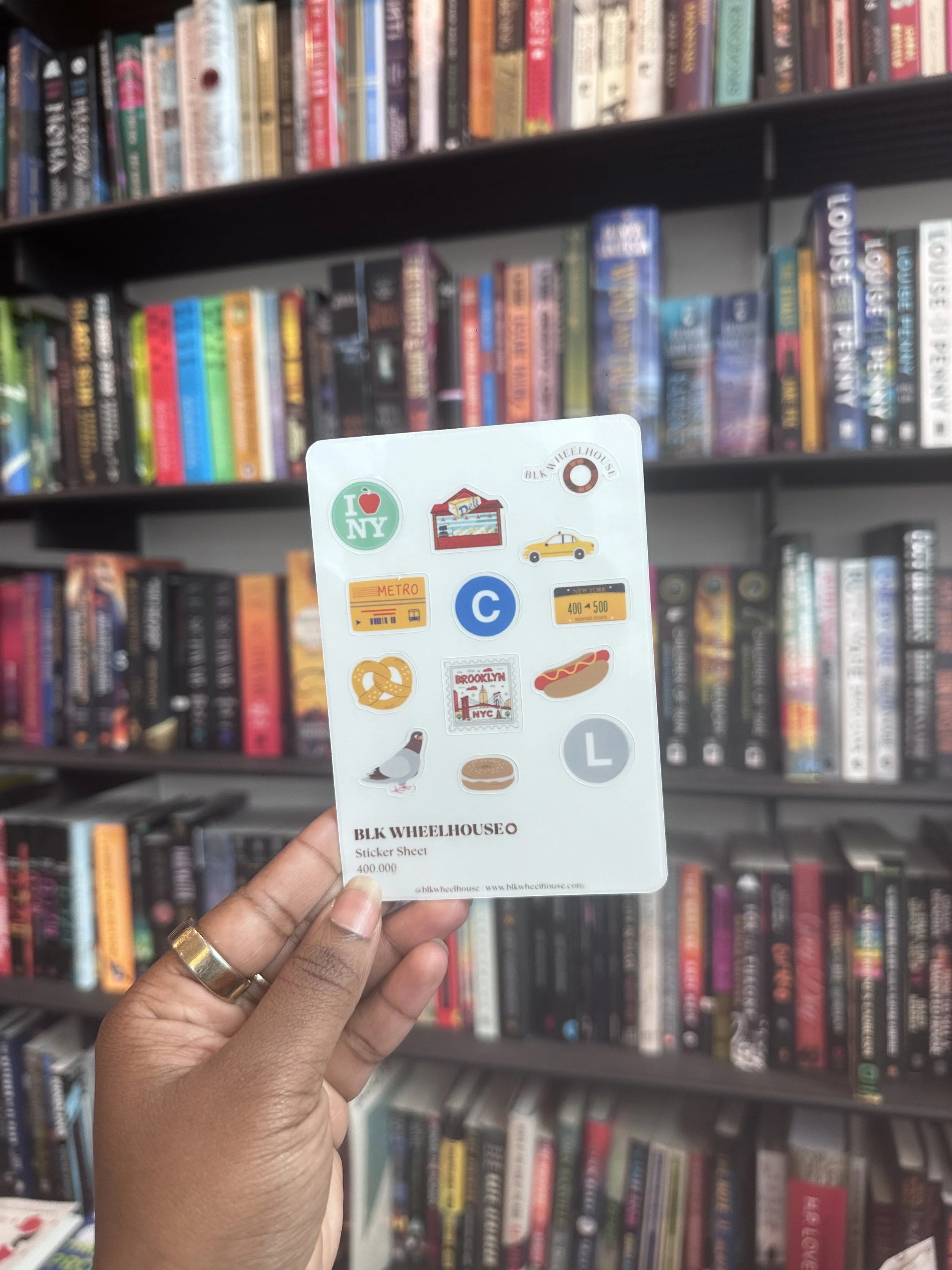 400.  NYC Clear Sticker Sheet (Set of 4)