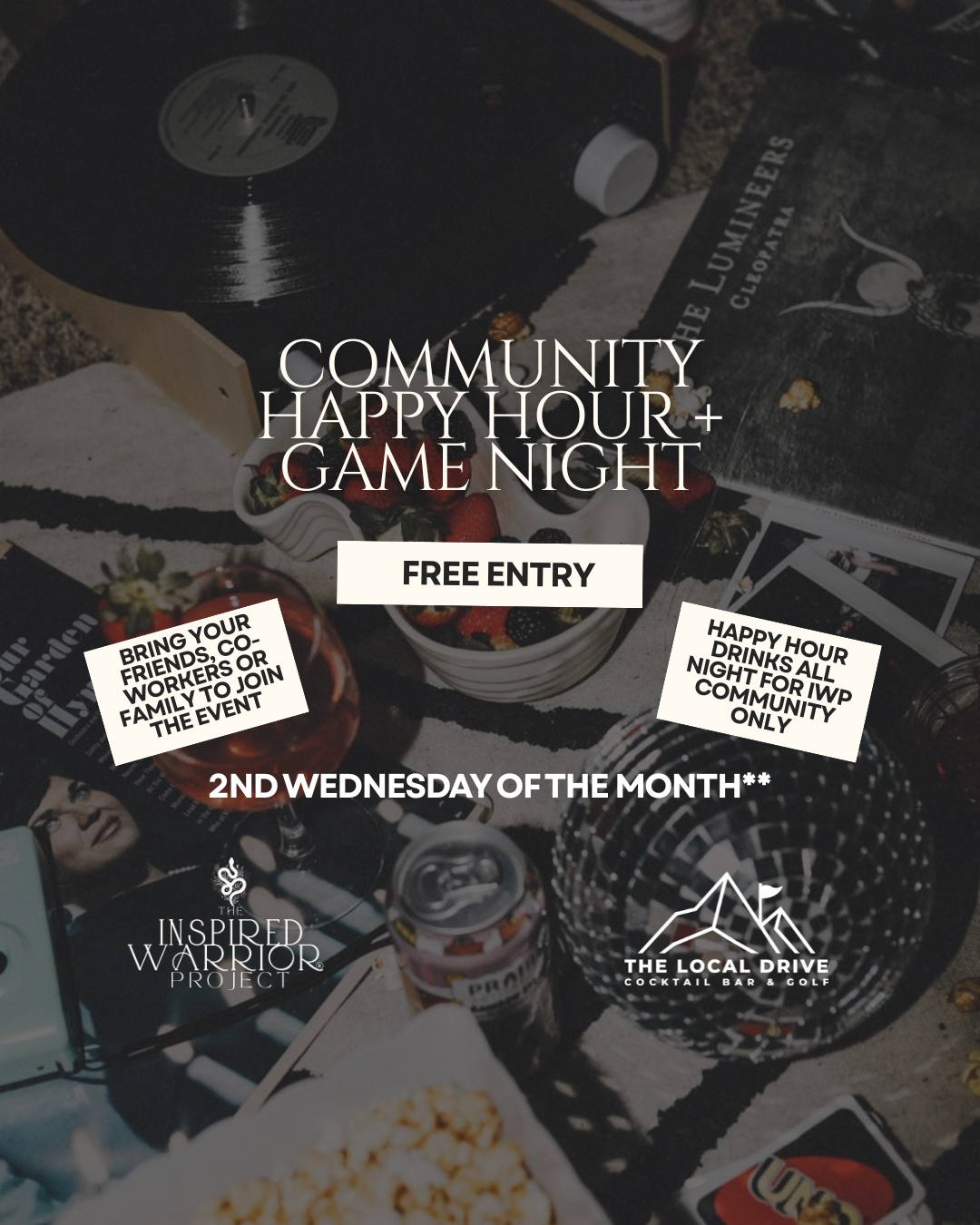 Community Happy Hour + Game Night
