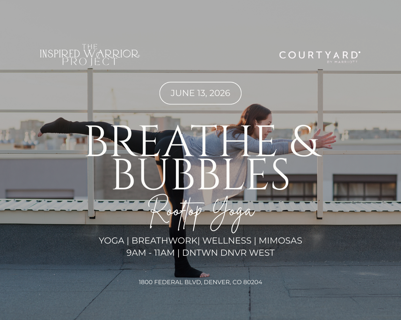 BREATHE & BUBBLES: Rooftop Yoga