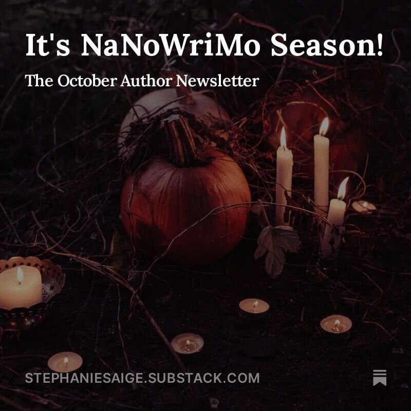 Did you know I have a monthly author newsletter? 

The latest issue just went out. I talk about my plans for nanowrimo, an update on how my serial fiction experiment is going, and a bunch of other stuff including a sneak peek of a future chapter from
