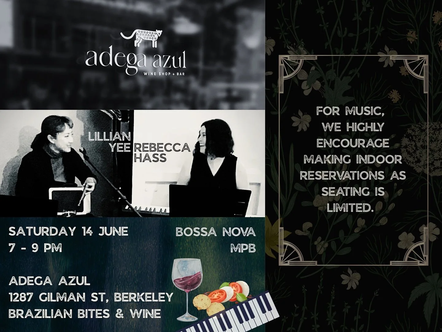Brazilian music at Adega Azul wine bar