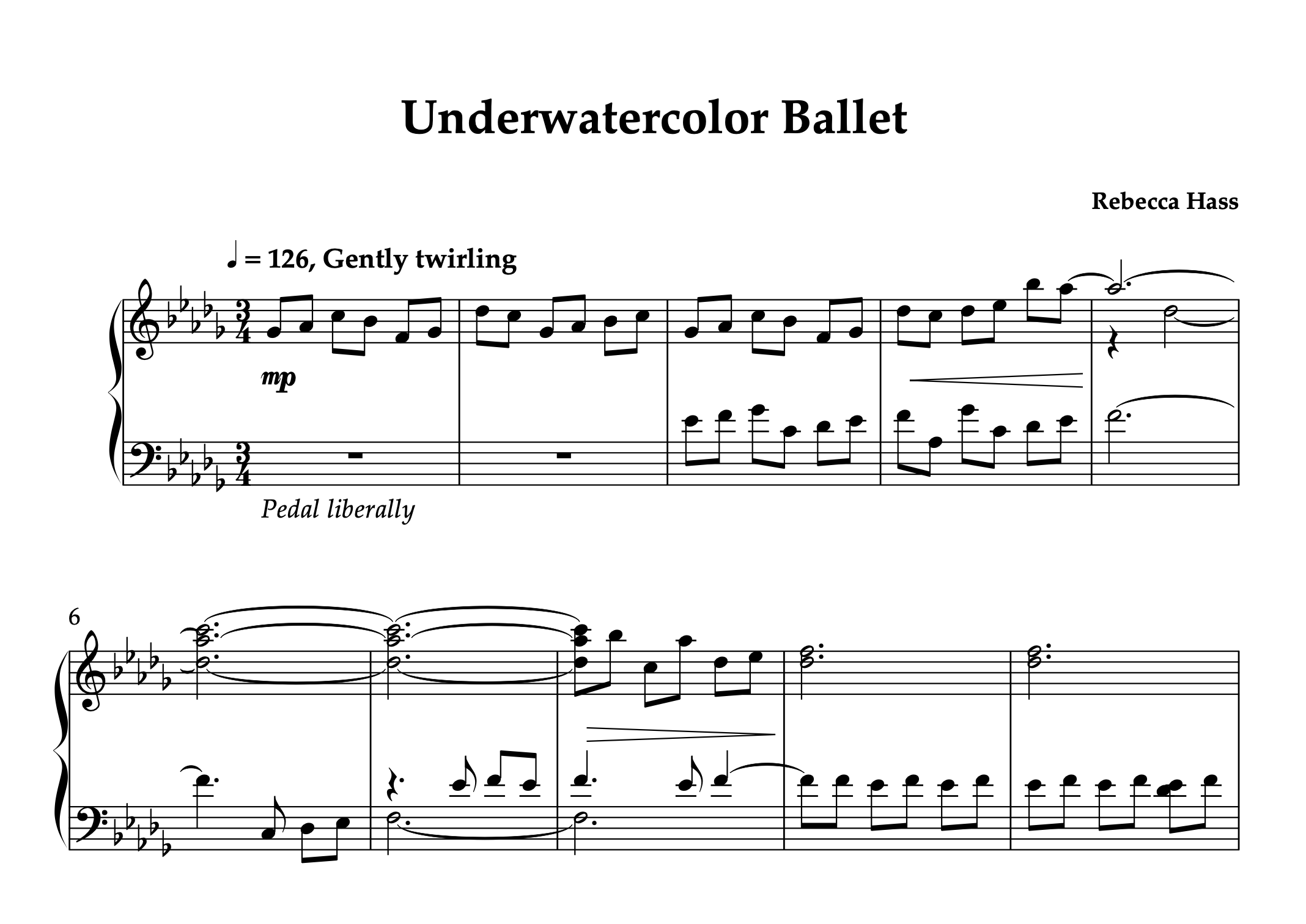 Underwatercolor Ballet - solo piano piece