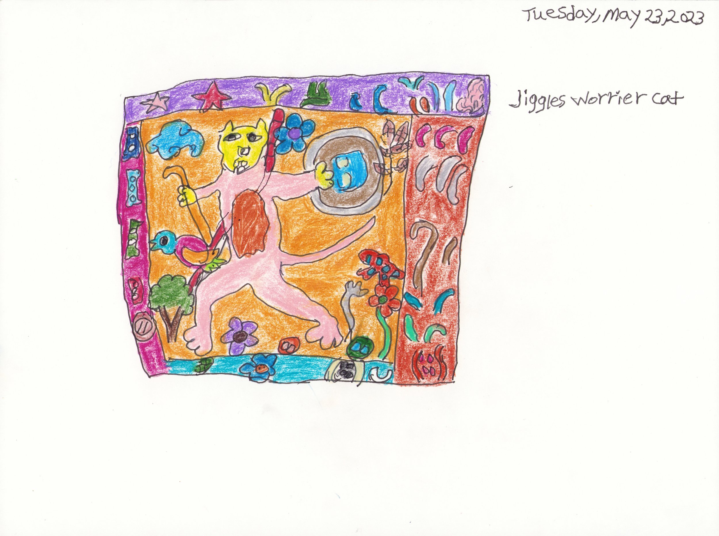 "Jiggles Worrier Cat"