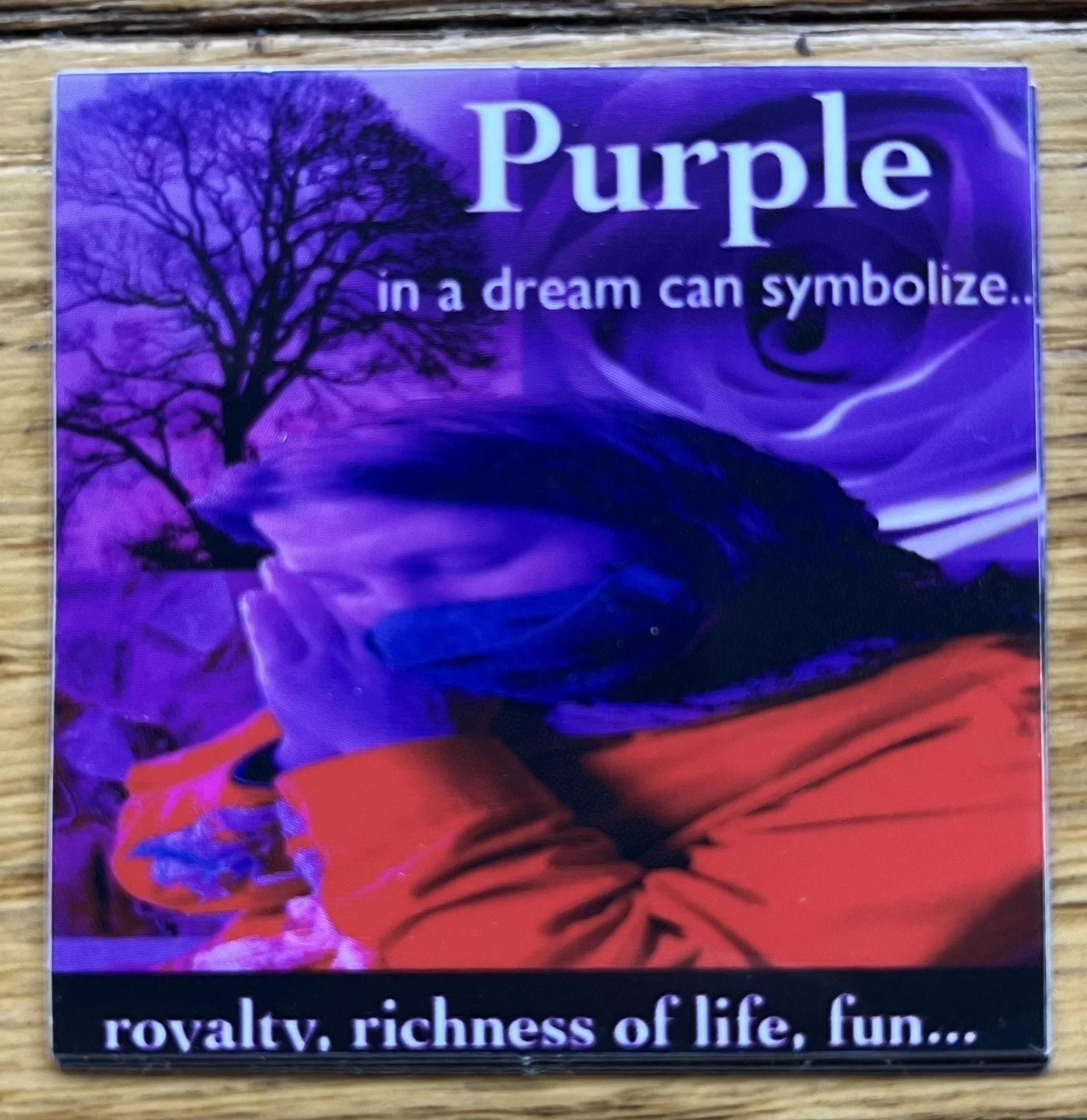 Purple in a dream can symbolize... Sticker