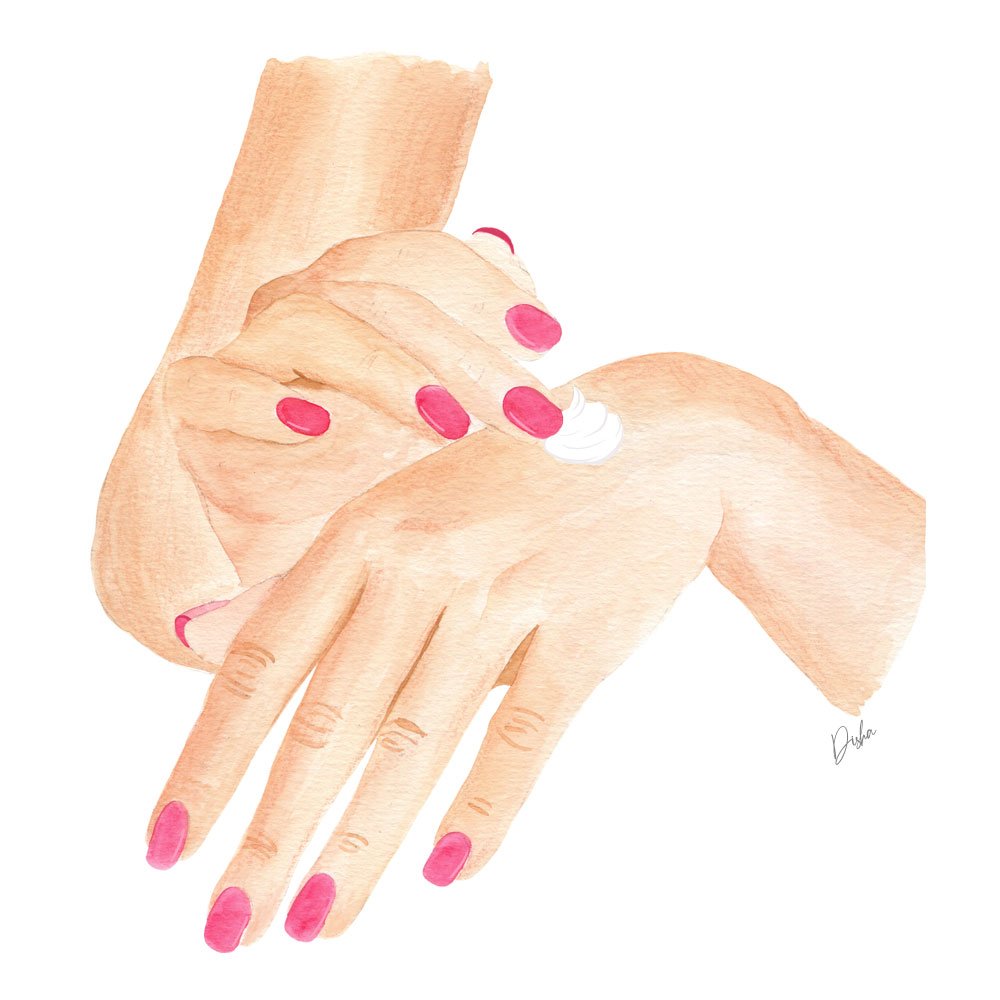 Hands Beauty cream illustration
