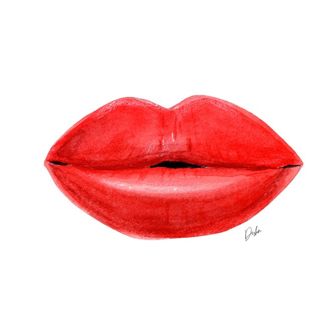 Red Lips Illustration