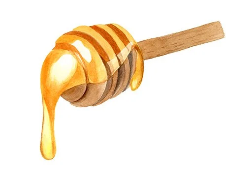 Honey Dripping from a Dripper Illustration