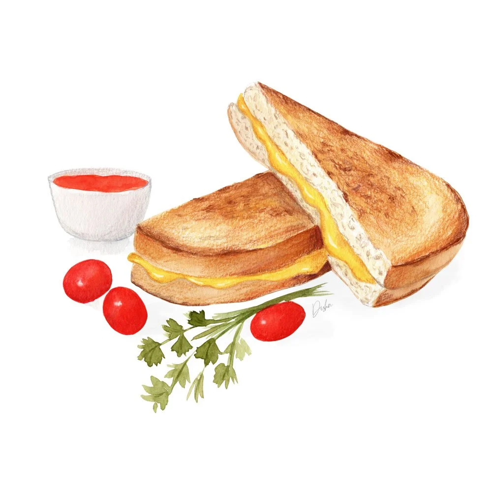 Grilled Sandwich Illustration