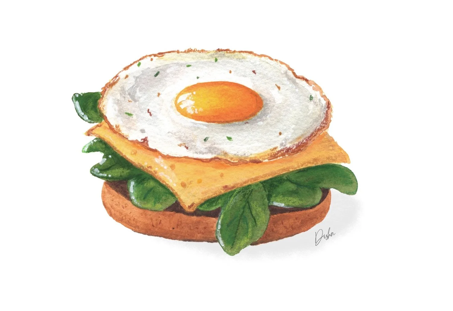 Egg Toast Illustration