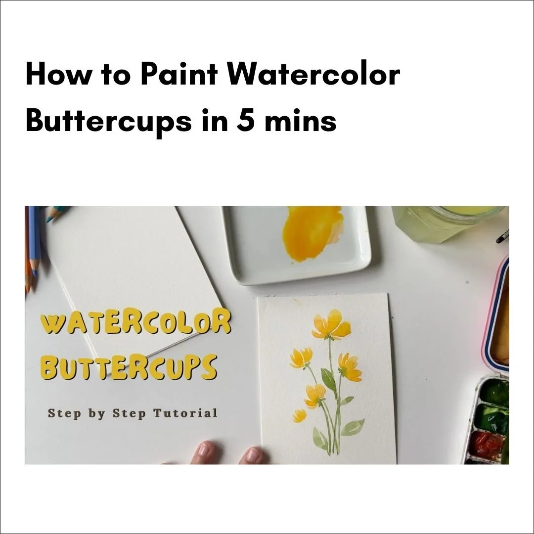 How to Paint Watercolor Buttercups in 5 Minutes – Easy Loose Floral Tutorial 🌼